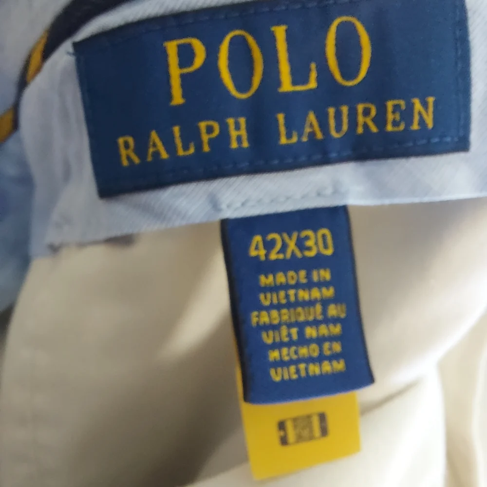 Polo Ralph Lauren Men Pants Size 42 X 30 Coastal Beige Linen Suit Trouser New
